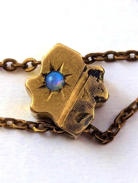 Victorian Pendant Watch Chain with Slide, 1900's, Vintage Jewelry