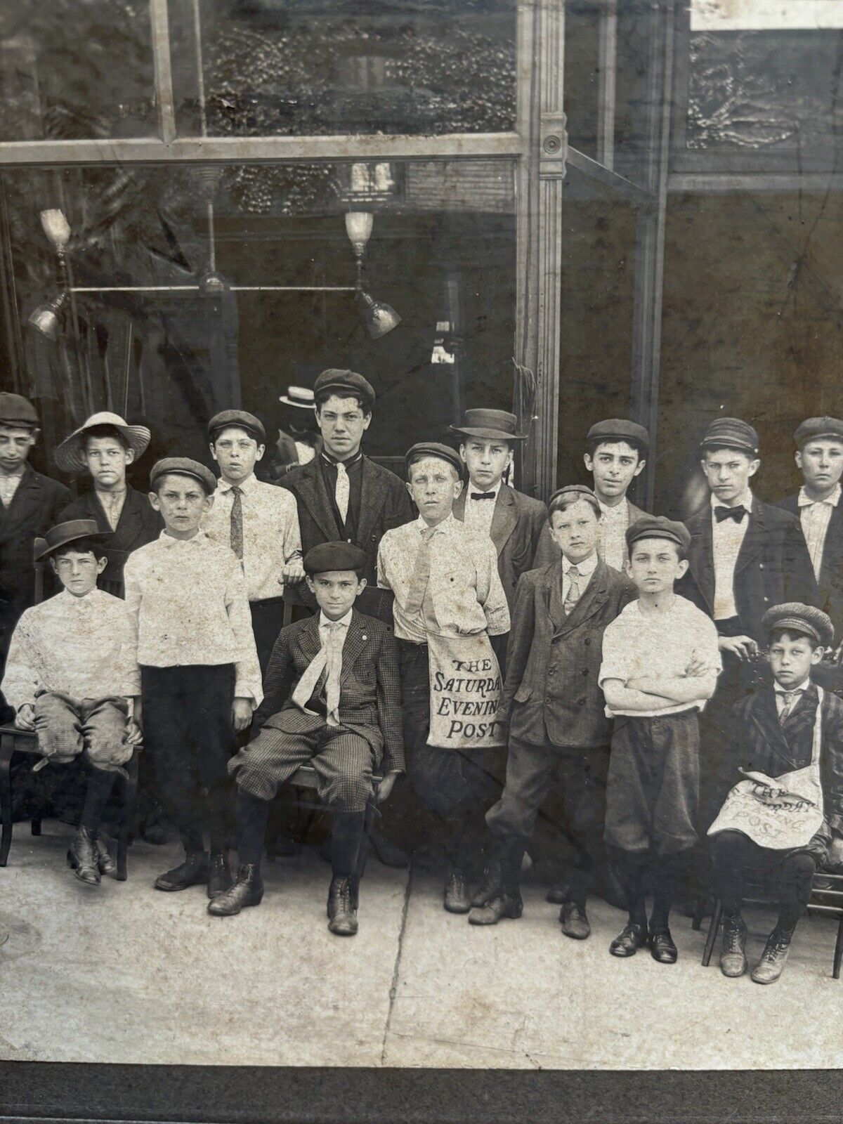 Youngstown Ohio Newsboys Newsies Sell Newspapers Vintage 1900s Photograph