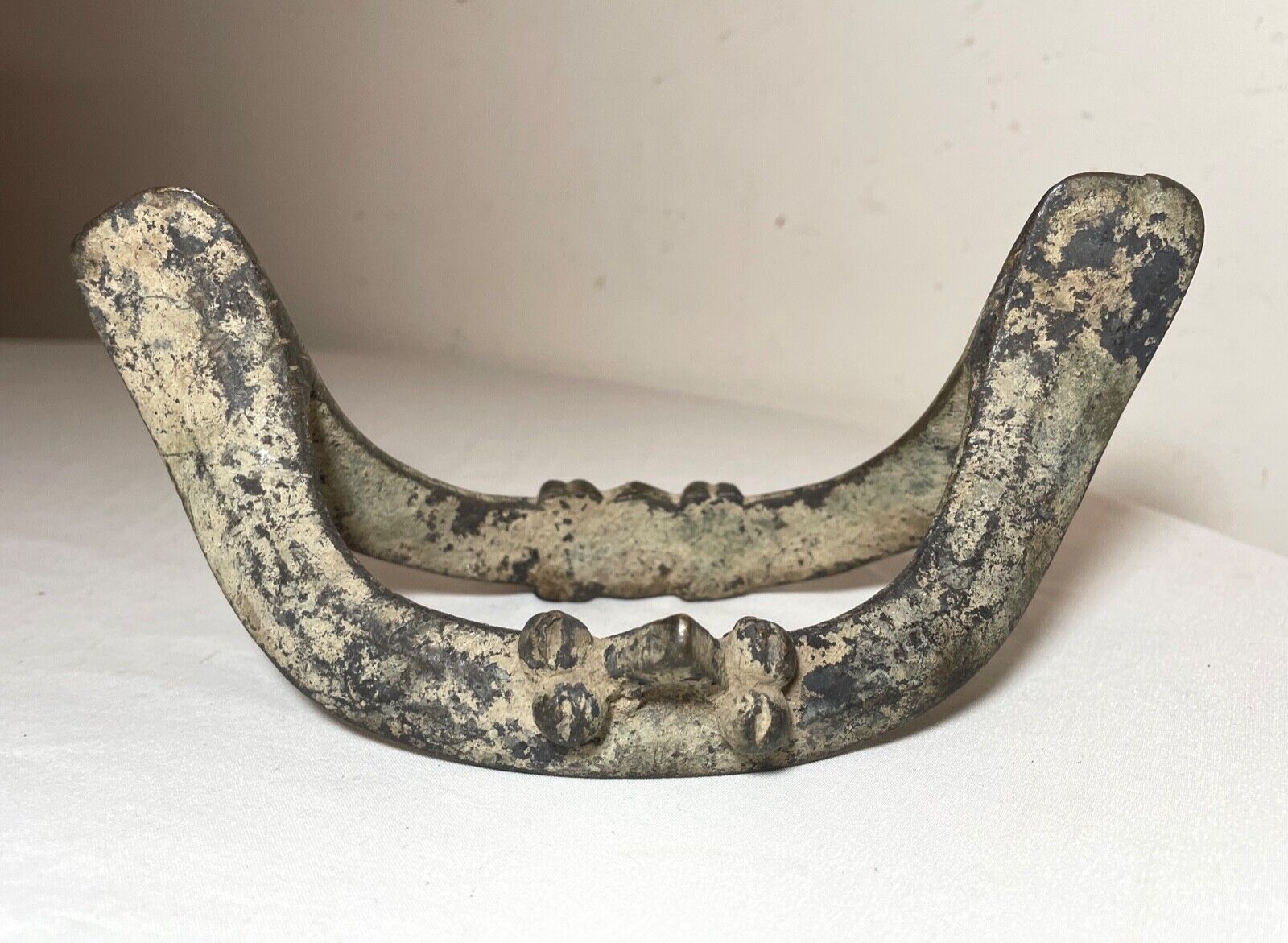 rare 1800's Antique West African Senufo Fußreife Bronze Currency Ankle Bracelet'