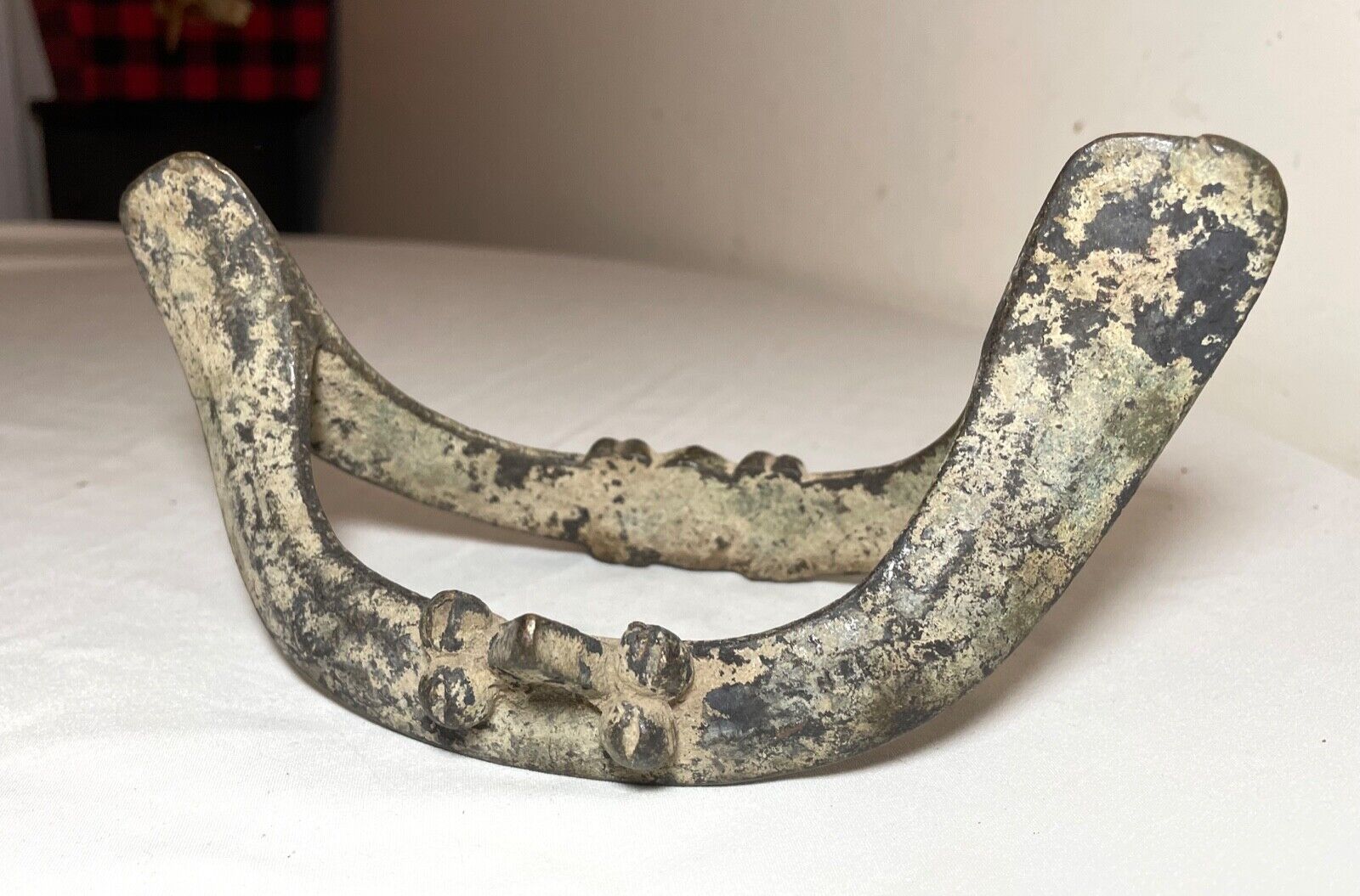 rare 1800's Antique West African Senufo Fußreife Bronze Currency Ankle Bracelet'