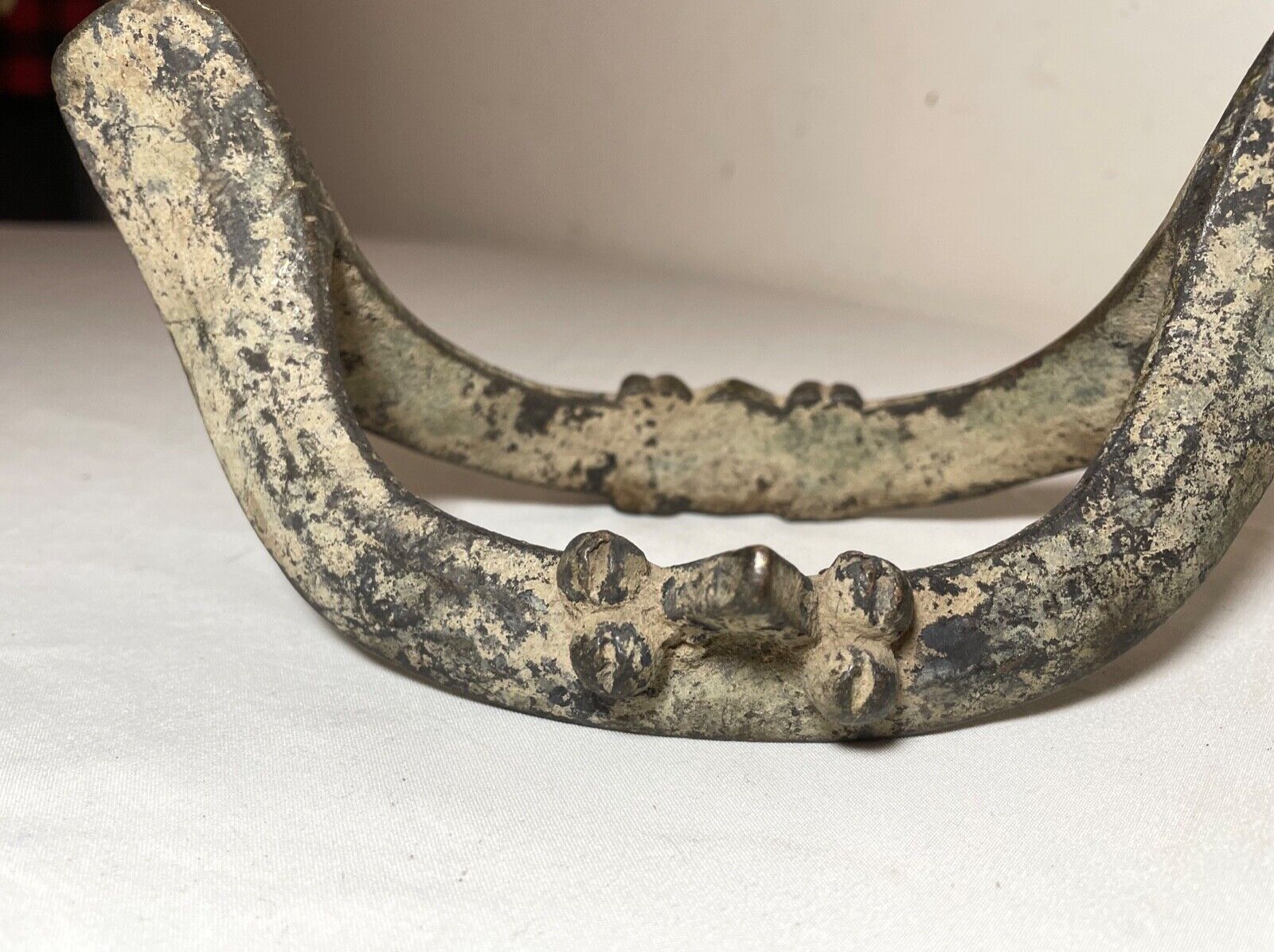 rare 1800's Antique West African Senufo Fußreife Bronze Currency Ankle Bracelet'