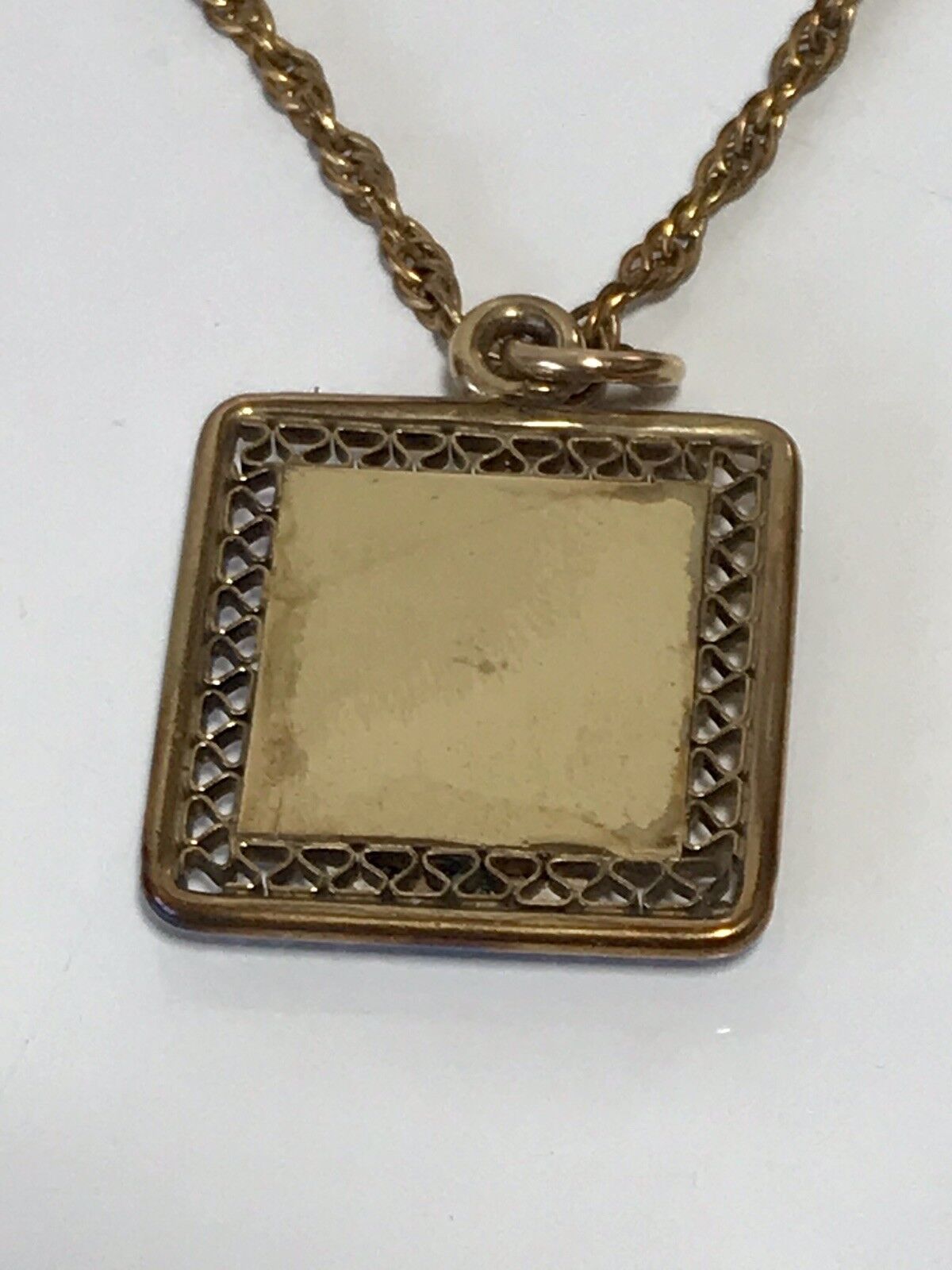 12k Gold Filled Society Pendant & 18” Necklace. 1900's Vintage