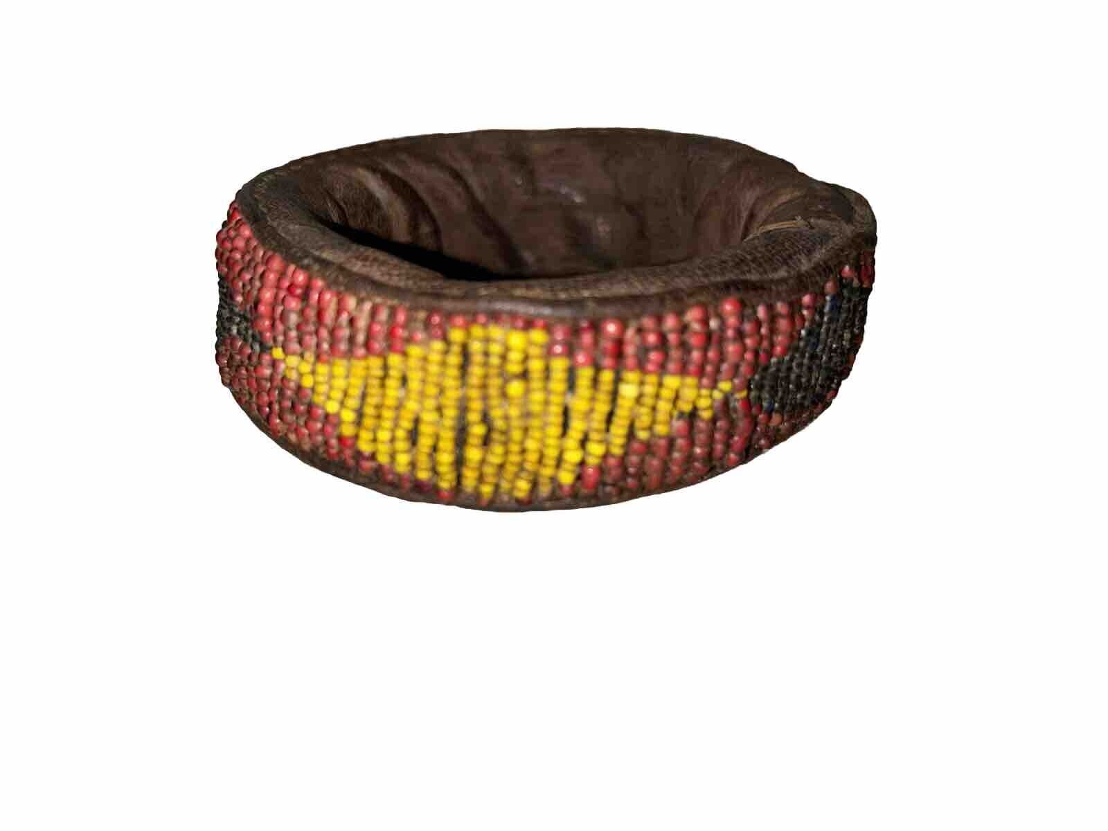 Early 1800s Native American Indian Leather Hide Bracelet