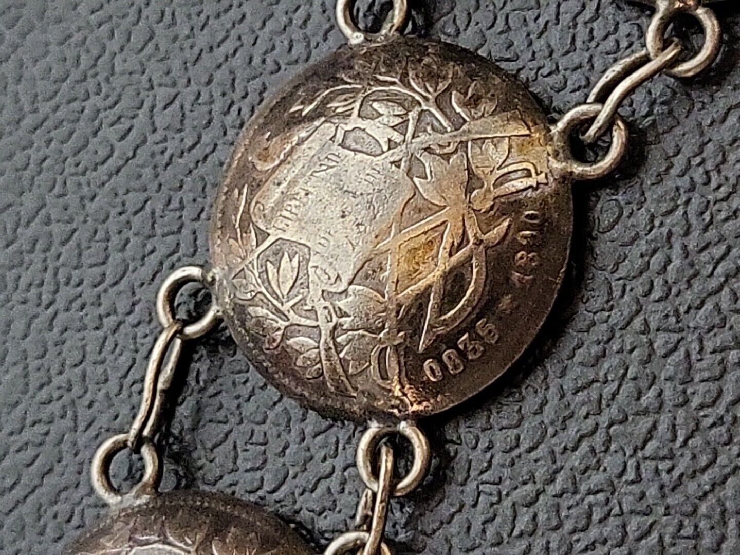 Antique Sterling Silver Coin Bracelet  Republic De Guatemala 1833 1890 Coins