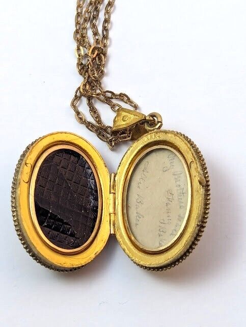 Victorian Locket Pendant with Turquoise, 1900's, Vintage Jewelry