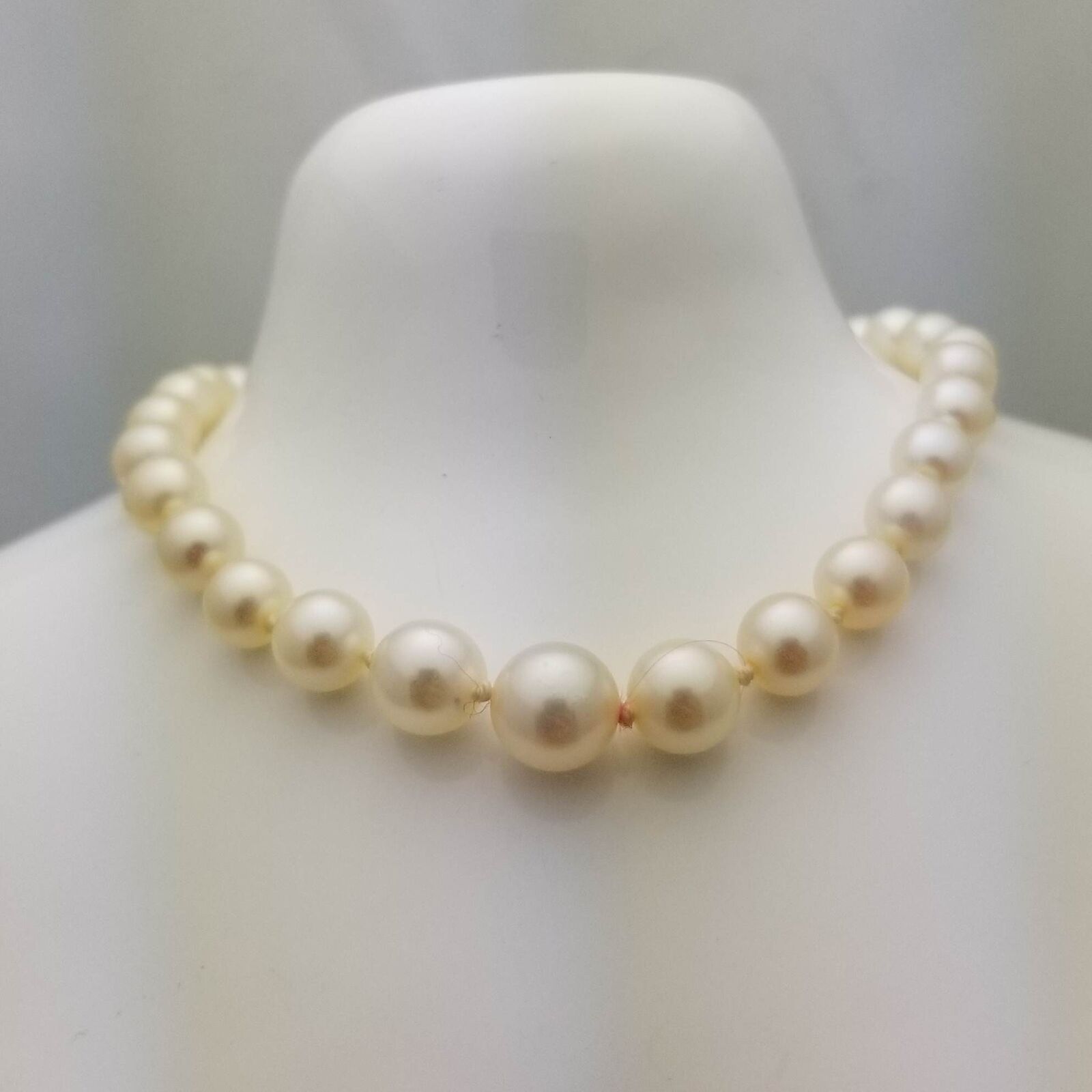 Victorian Graduated Akoya Pearl Single-Strand Necklace-1900s-Natural-20.5''