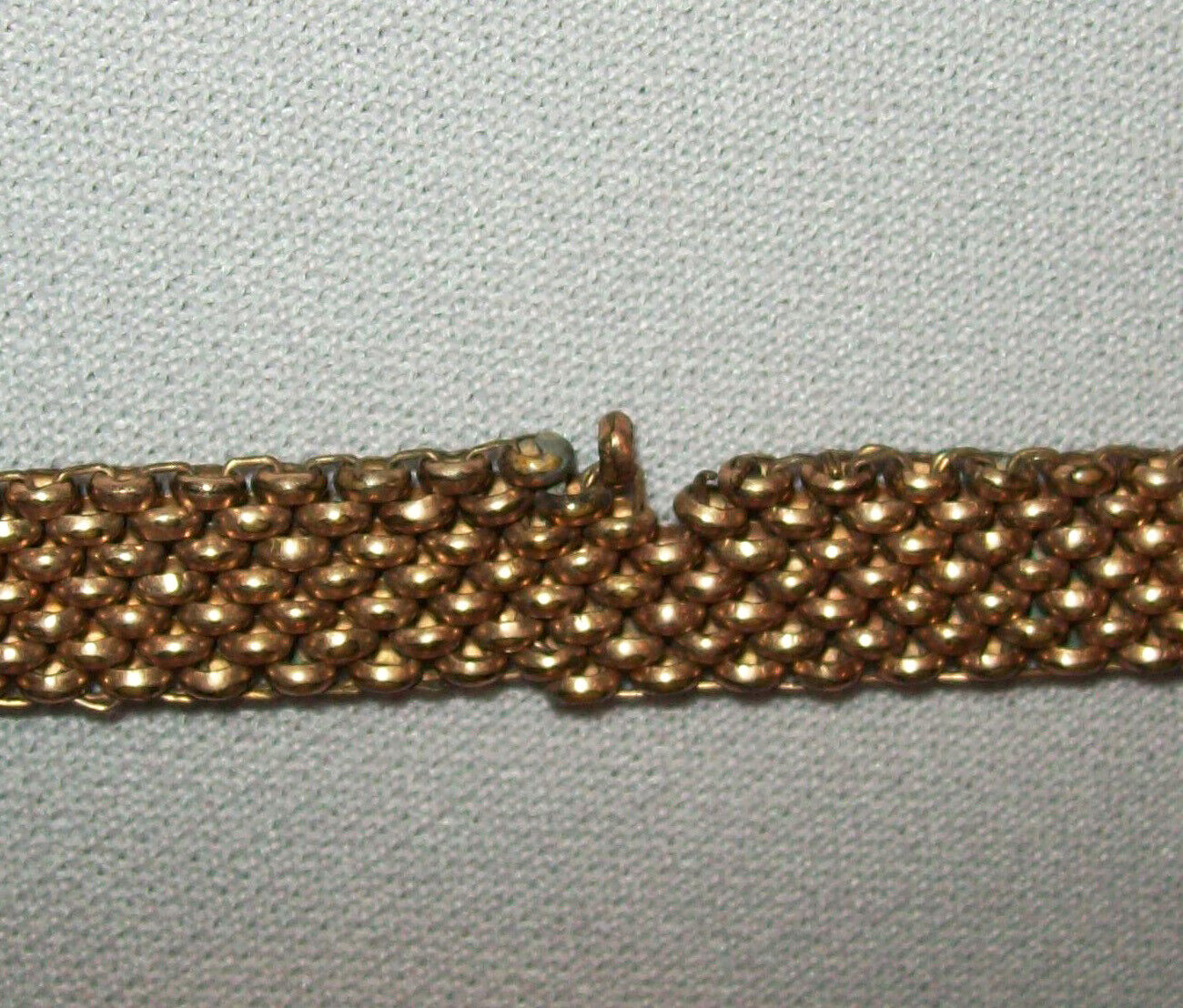 Old Antique Vtg Ca 1900s Long Woven Brass Victorian Pendant Necklace Beautiful