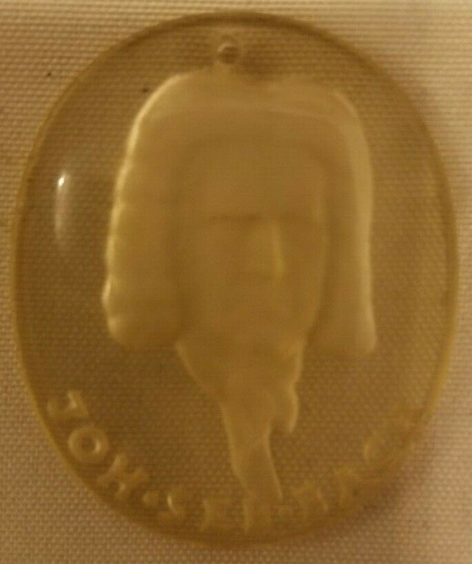 Late 1800s Johann Sebastian Bach Baccarat Sulphide Pendant