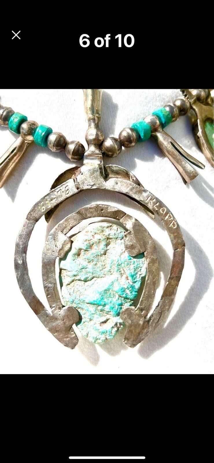 Antique 1800’s - Early 1900 Large Native American Squash Blossom Necklace - RARE