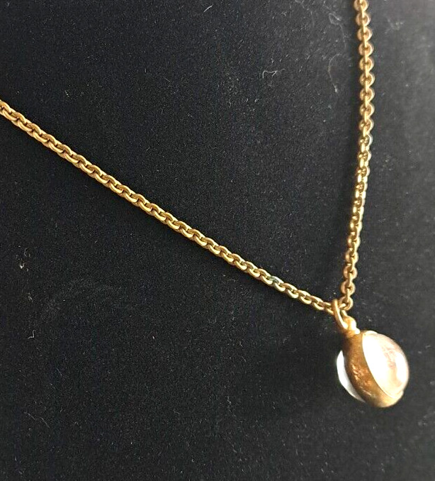 Antique Double Sided Portrait Necklace Lithographs Pictures Edwardian 1900s 18"