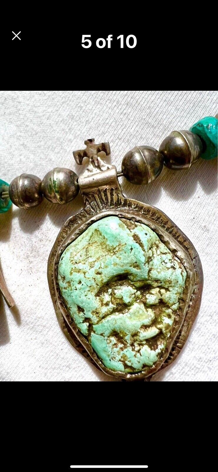 Antique 1800’s - Early 1900 Large Native American Squash Blossom Necklace - RARE