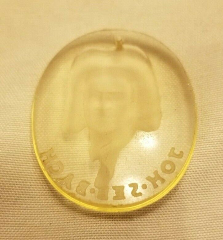 Late 1800s Johann Sebastian Bach Baccarat Sulphide Pendant