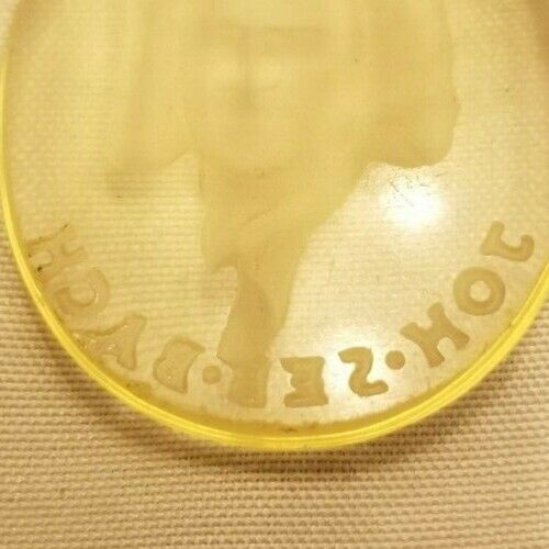Late 1800s Johann Sebastian Bach Baccarat Sulphide Pendant