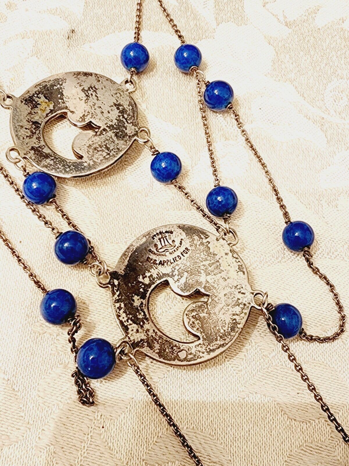 THE BEST 1900s FESTOON drop STERLING SILVER Norseland NECKLACE