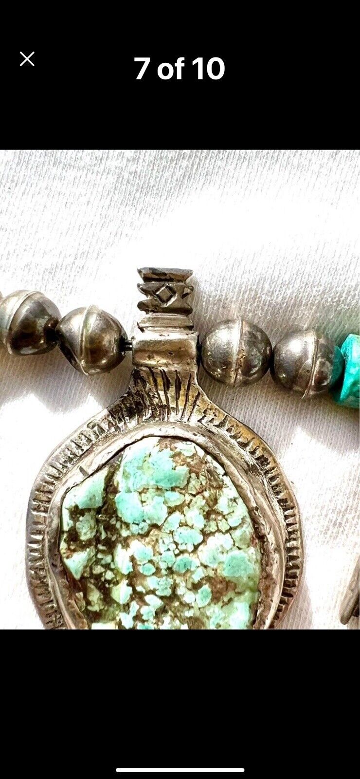 Antique 1800’s - Early 1900 Large Native American Squash Blossom Necklace - RARE
