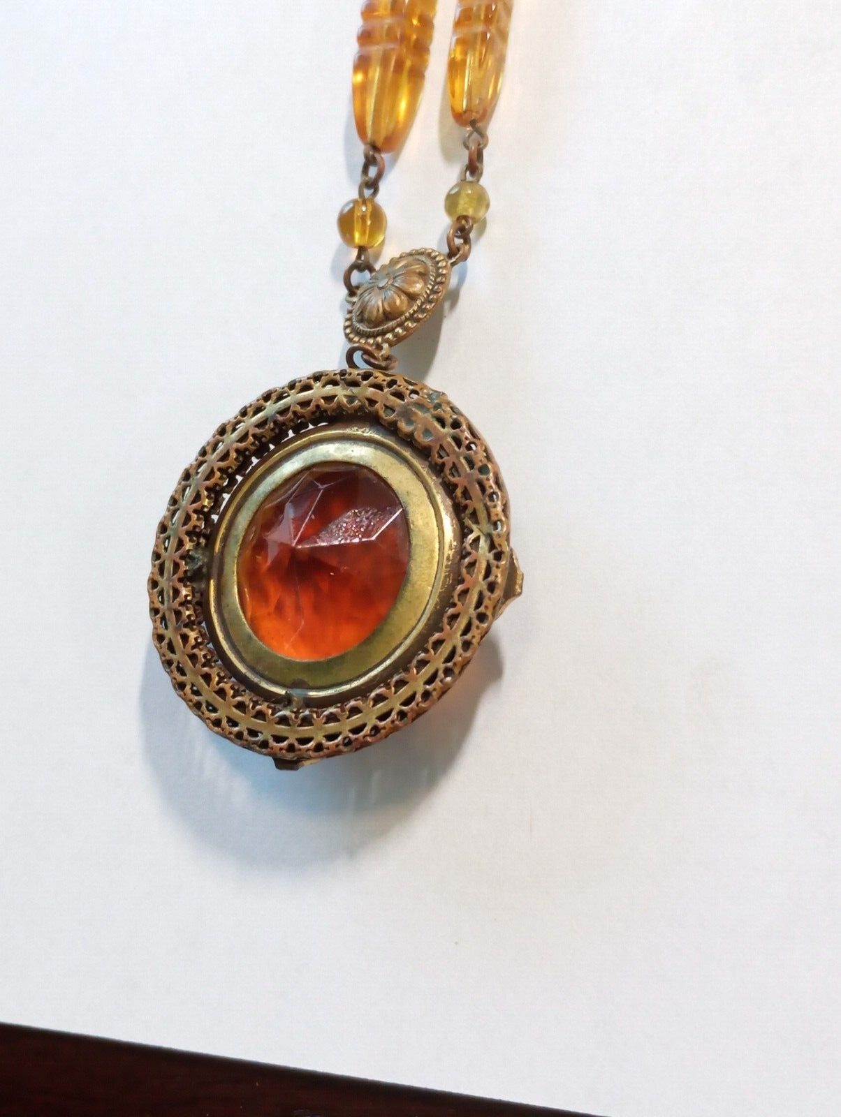 Victorian 1800's Necklace pendant/necklace -high society with enamel-