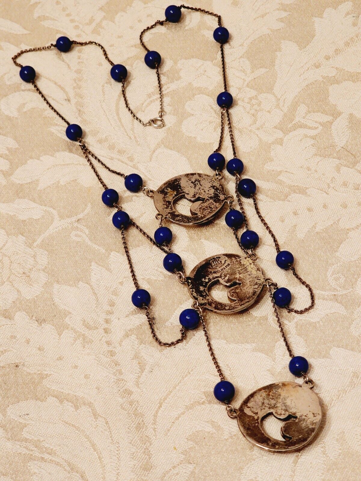 THE BEST 1900s FESTOON drop STERLING SILVER Norseland NECKLACE