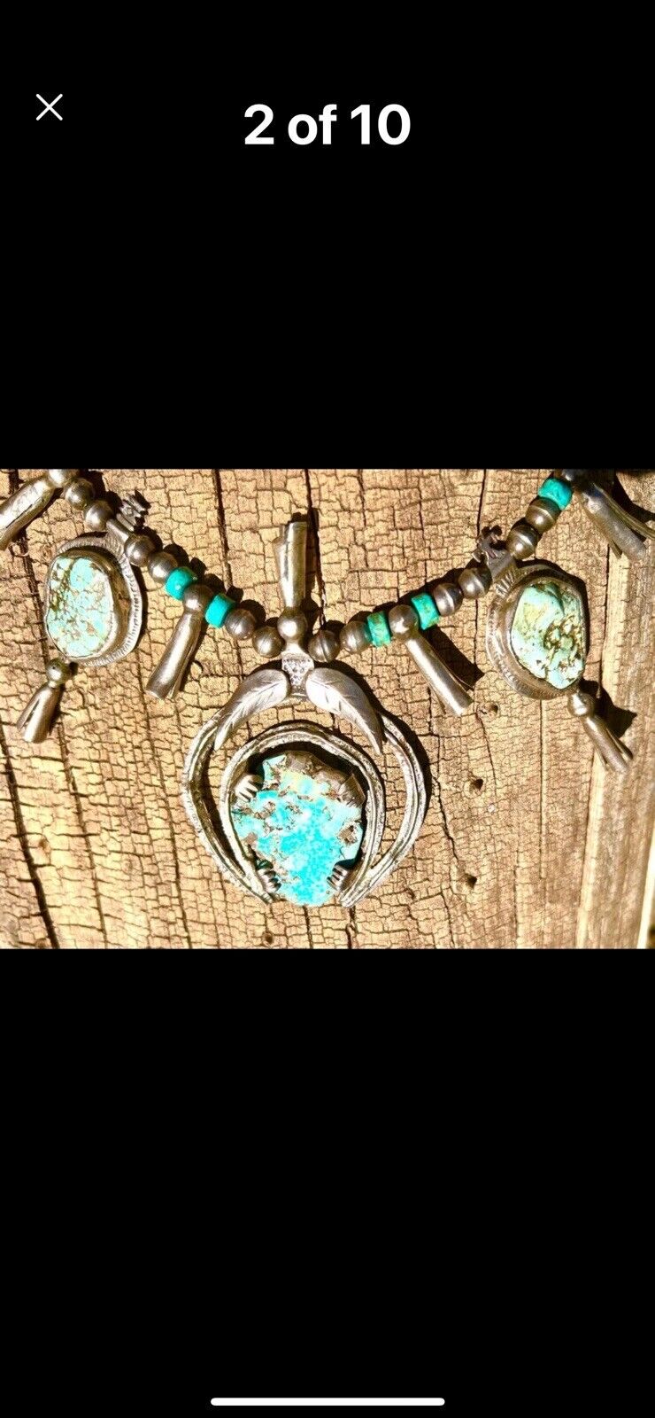 Antique 1800’s - Early 1900 Large Native American Squash Blossom Necklace - RARE