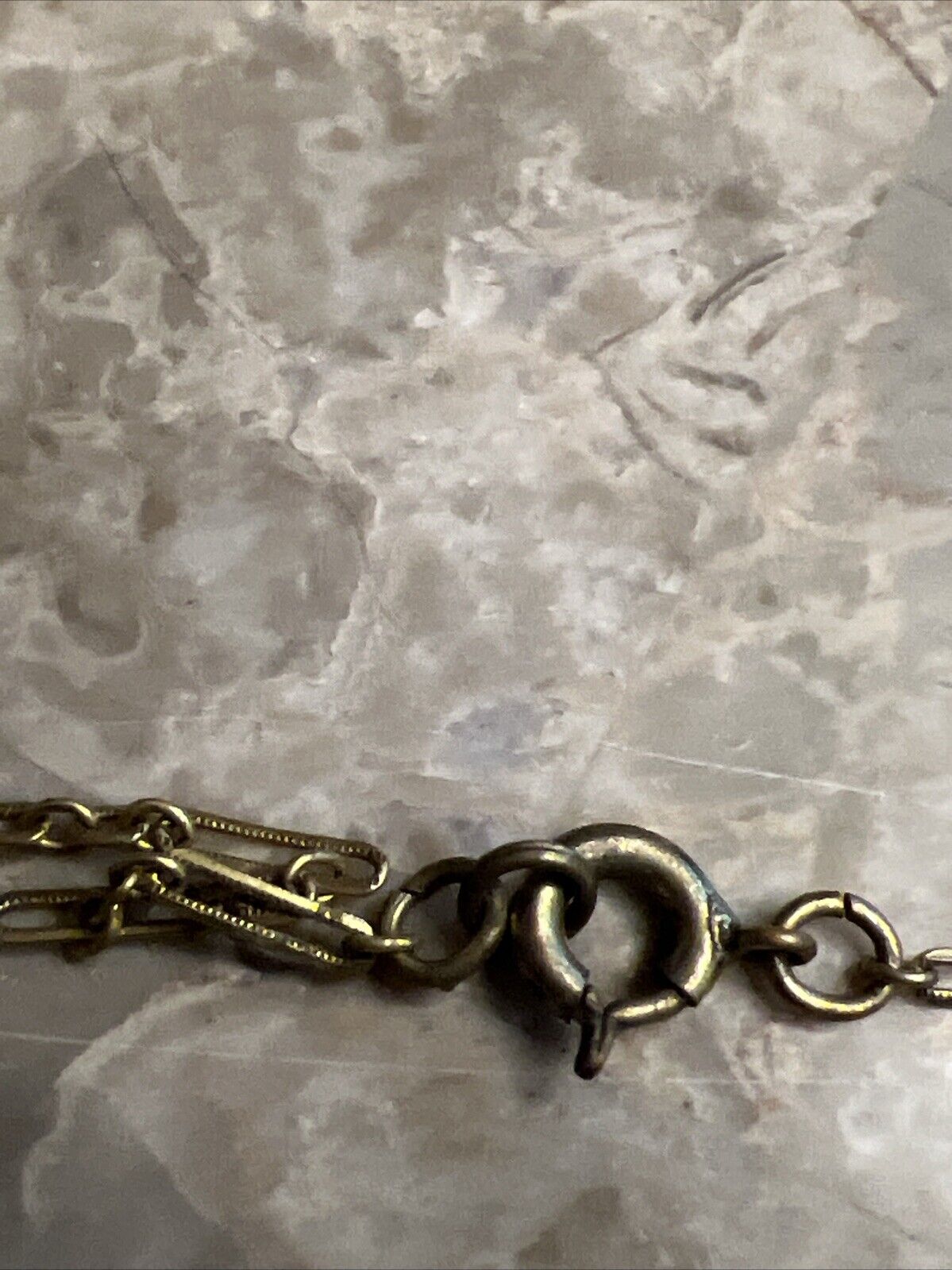 Antique early 1900s goldtone filigree choker necklace w Square purple stones