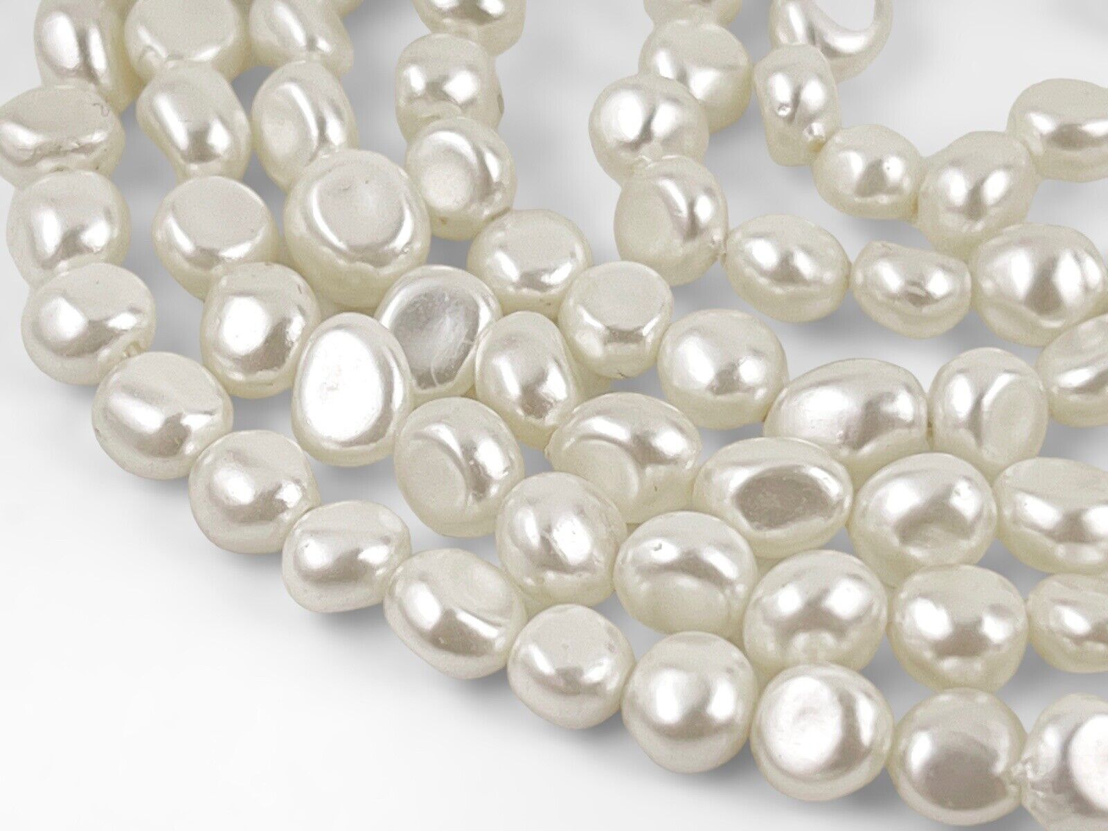35" LONG DECO 1900S NECKLACE, REAL JAPANESE BIWA PEARLS