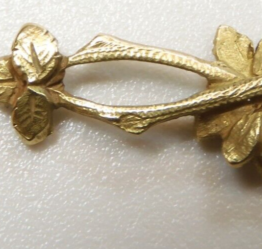 Antique Art Nouveau 1900'S Pearl Floral Necklace 17" 18K Yellow Gold 9.6 Grams