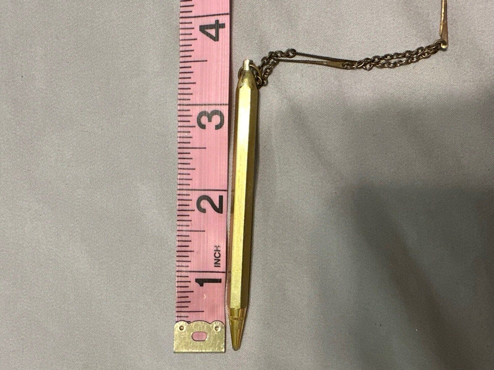 Victorian Golden Pencil Necklace, With Lead In It; 1900's, Vintage Jewelry