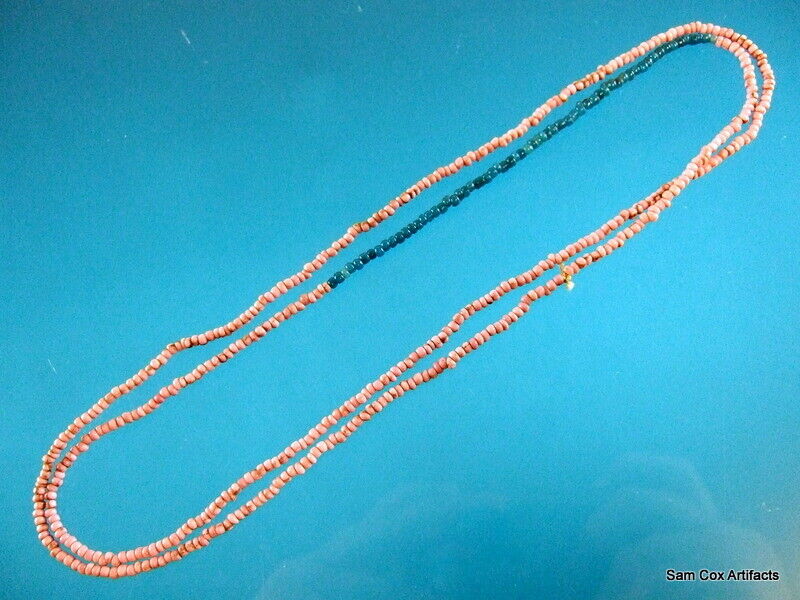 Super Fine Authentic Late 1800's Northwest Trade Necklace Indian Arrowheads COA
