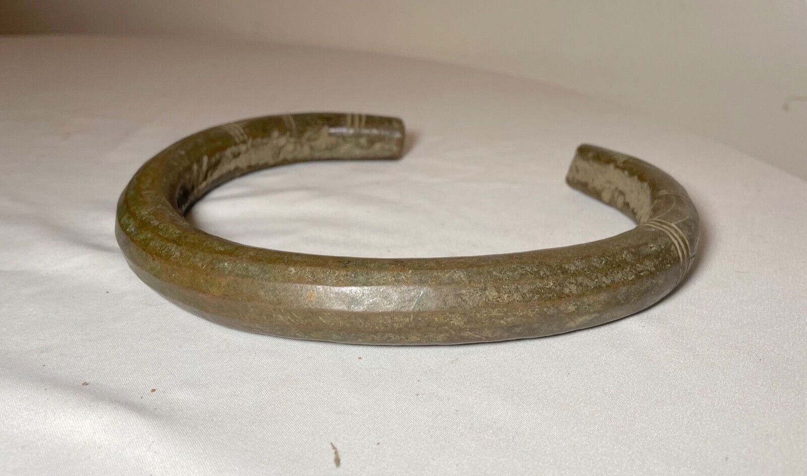 HUGE 1800's Antique African Niger Baoulé Dogon Bronze Manilla Currency necklace 
