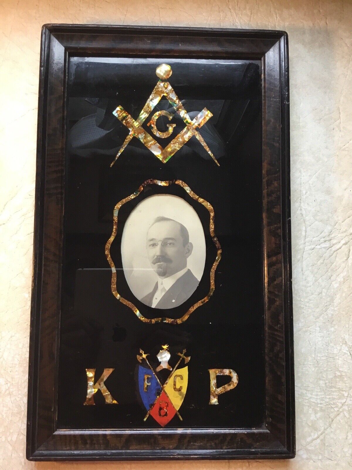 1800’s ODD FELLOWS IOOF Spiked Guard KNIGHT HAT Helmet Gold Photo Necklace Lot