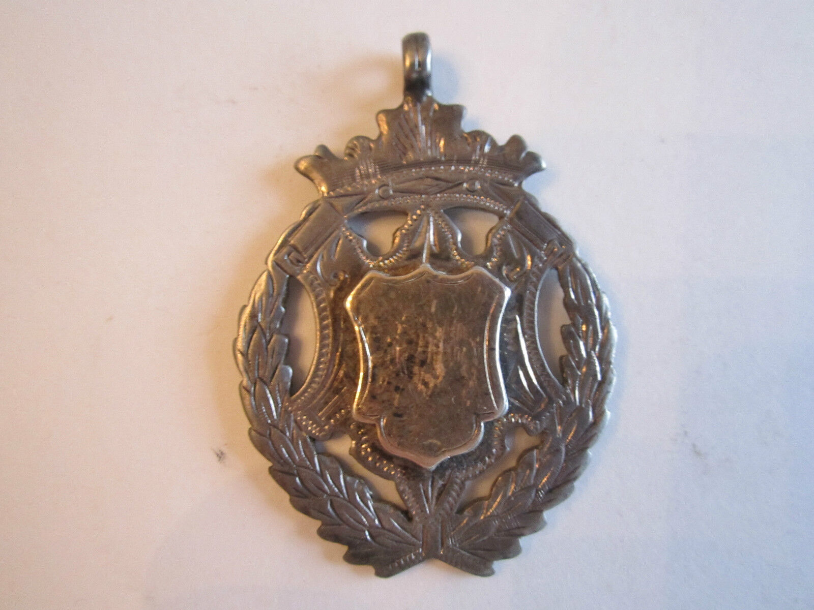 VINTAGE 1800'S STERLING SILVER PENDANT - .45 OZ - 1 3/4" LONG - NICE - TUB BN-1