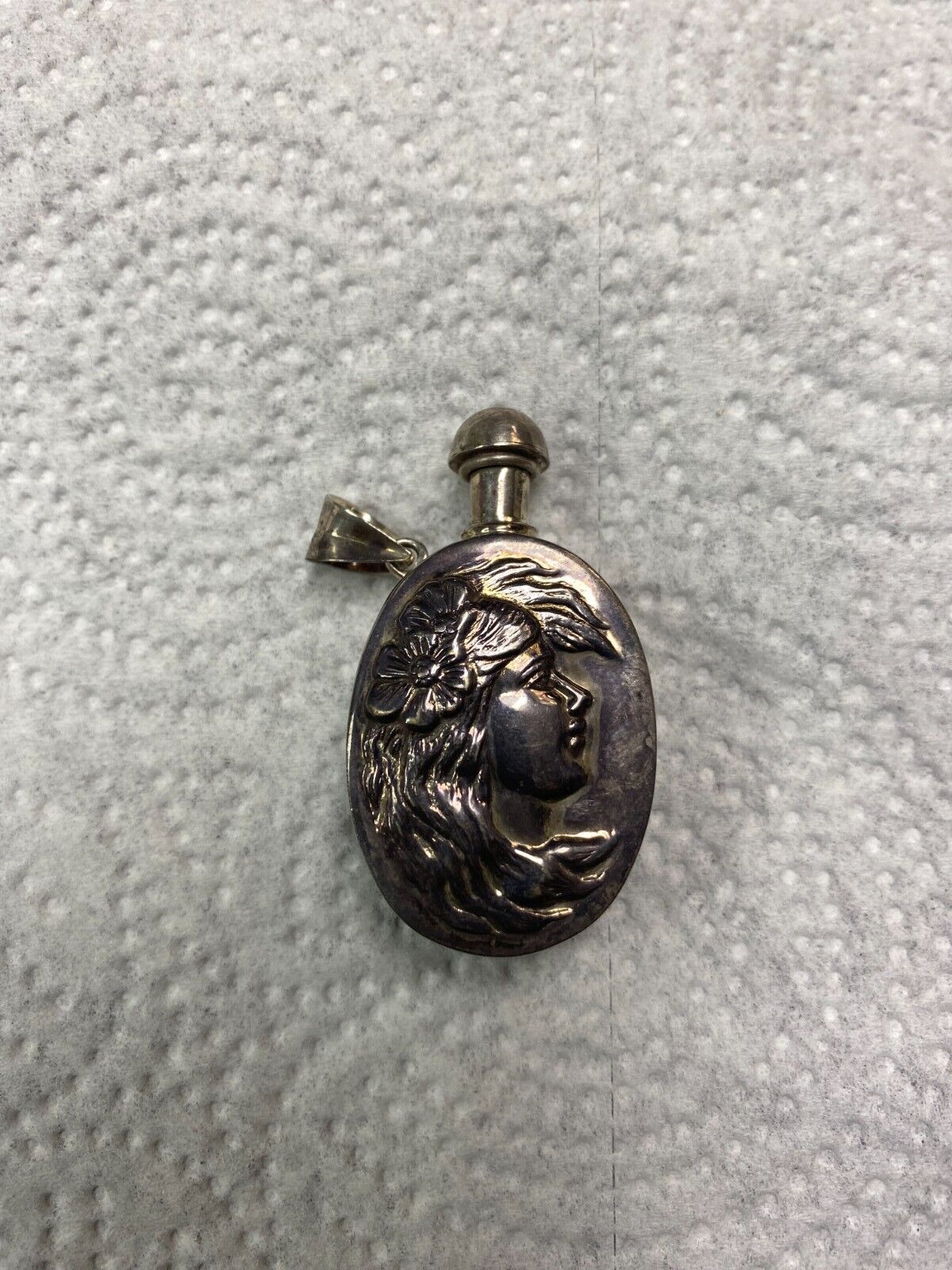 Vintage Perfume Pendant Silver Early 1800's