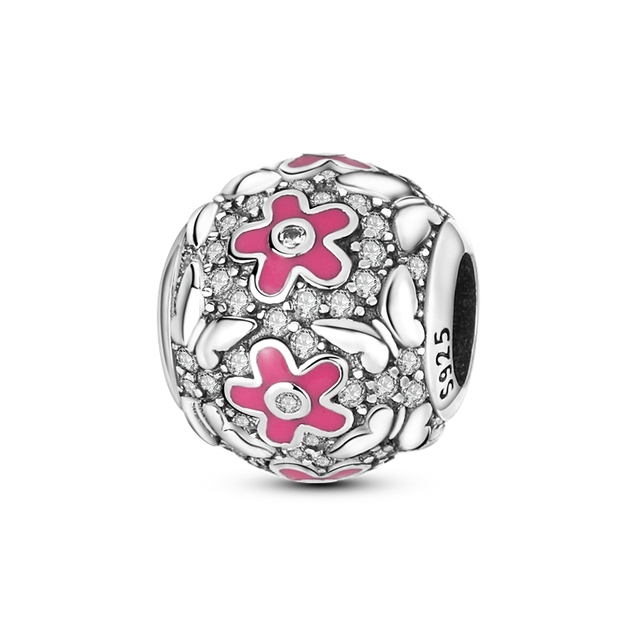 New 925 Sterling Silvering Barbie Shoes Perfume Charm of ley 925 Chain Beaded Fi