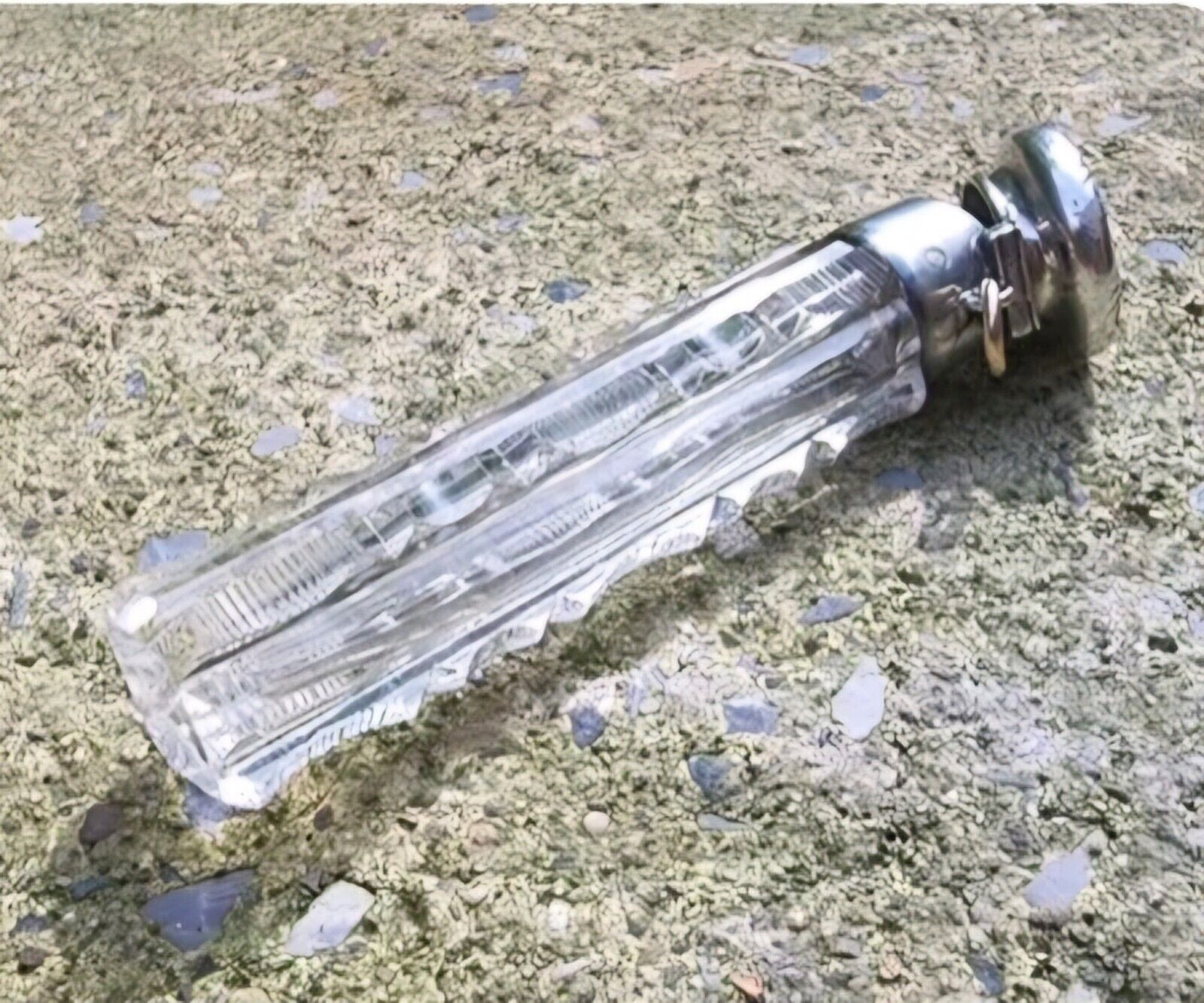  Crystal & Sterling Perfume Vial for necklace, Vintage, 1800s, Mother's Day Gift
