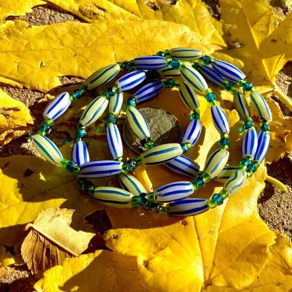 1700s Venetian Glass Trade Beads Strand LOVE BEADS Boho Hippie Festival African