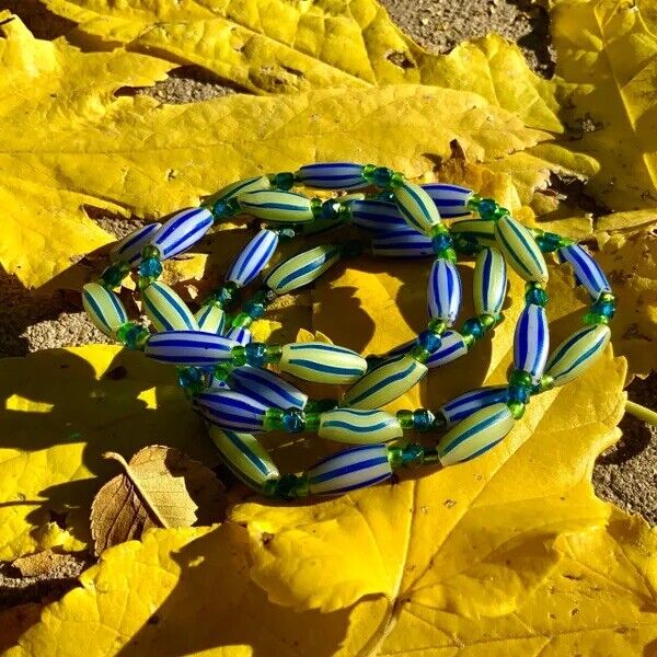 1700s Venetian Glass Trade Beads Strand LOVE BEADS Boho Hippie Festival African