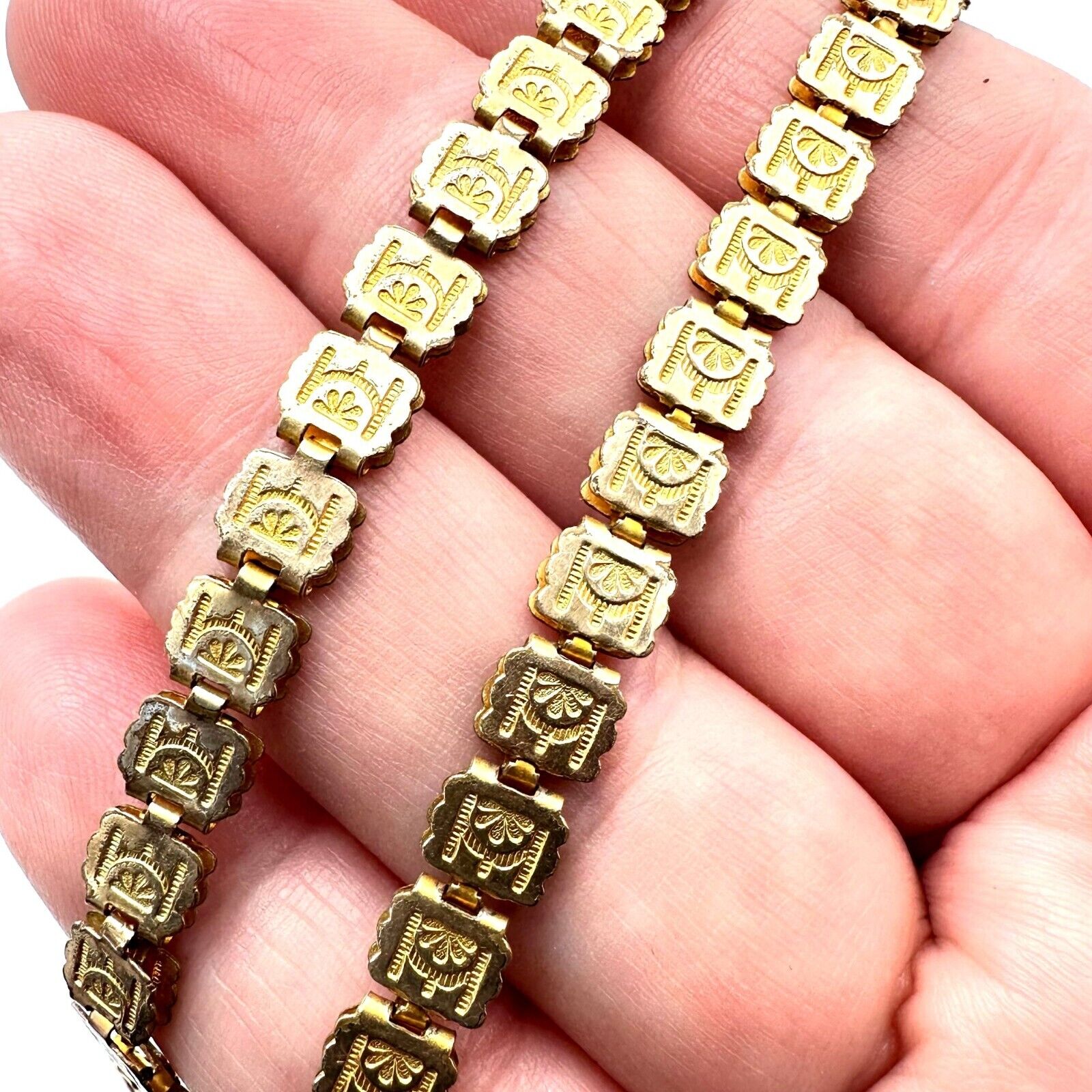 Antique Victorian Womens Necklace Gold Filled Book Chain Red Stone Pendant 1800s