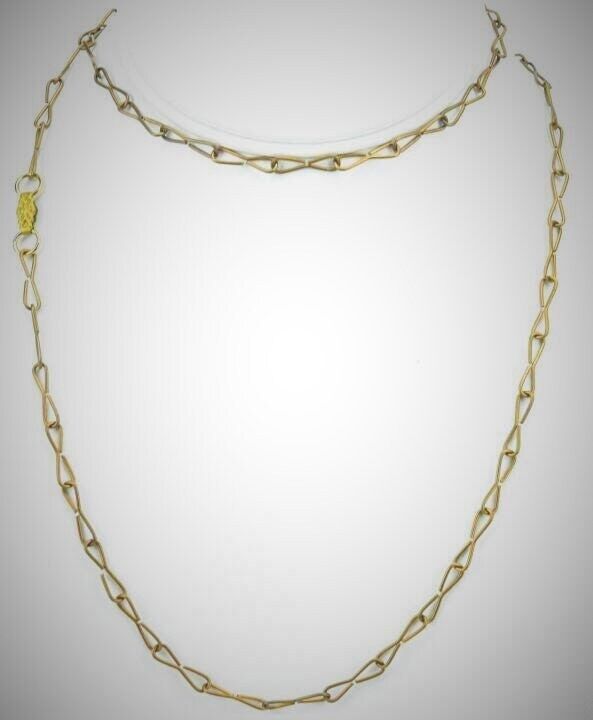 Victorian 1800's Paperclip Link Necklace Chain Measures 32" long Unique Find!