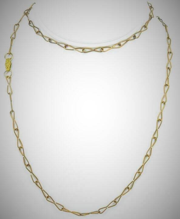 Victorian 1800's Paperclip Link Necklace Chain Measures 32" long Unique Find!