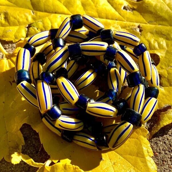 1700s Venetian Glass Trade Beads Strand LOVE BEADS Boho Hippie Festival African