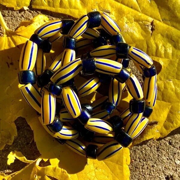 1700s Venetian Glass Trade Beads Strand LOVE BEADS Boho Hippie Festival African