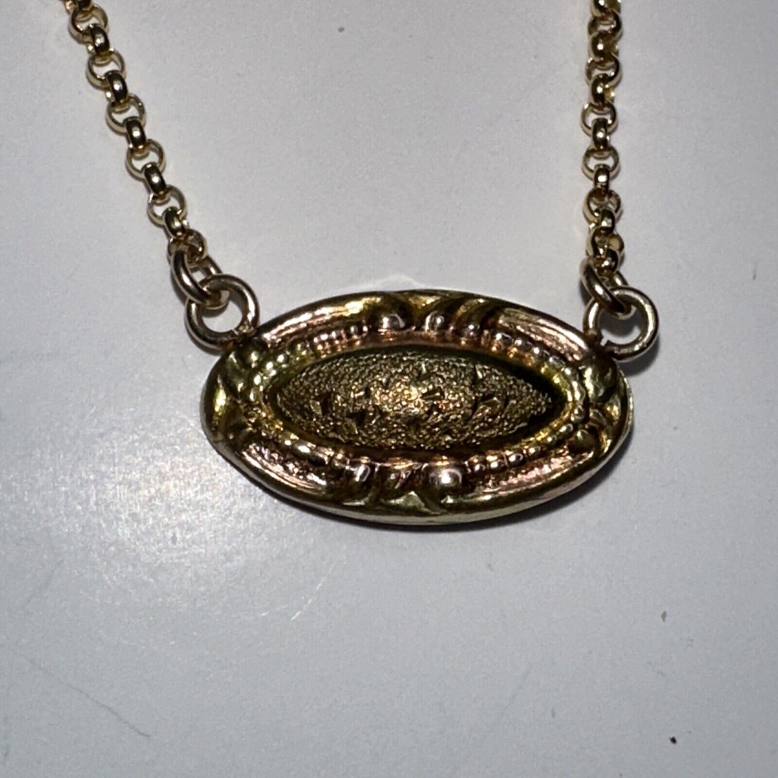 Jeanne Victorian Pendant Necklace 1/20 14k gf mens cufflink 1800s rose yellow