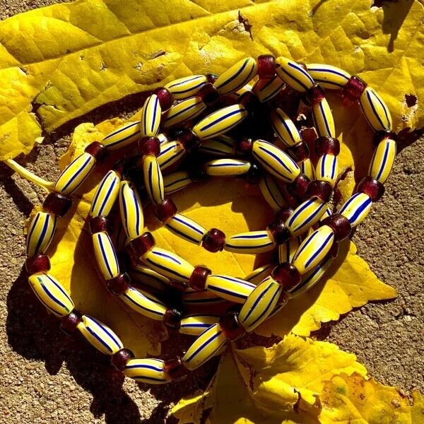 1700s Venetian Glass Trade Beads Strand LOVE BEADS Boho Hippie Festival African