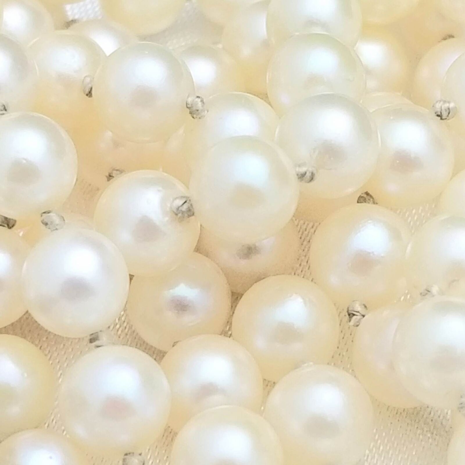 Victorian Double Strand Freshwater Pearl Necklace-1800s- 4mm Pearls-32'' Long