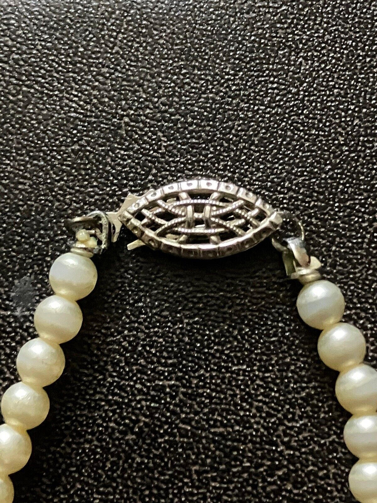 1800s Graduated Strand Of Akoya Pearls With Sterling Clasp