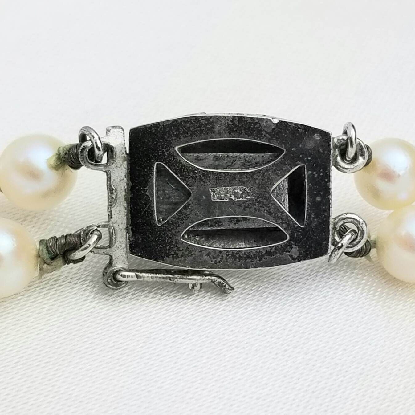 Victorian Double Strand Freshwater Pearl Necklace-1800s- 4mm Pearls-32'' Long