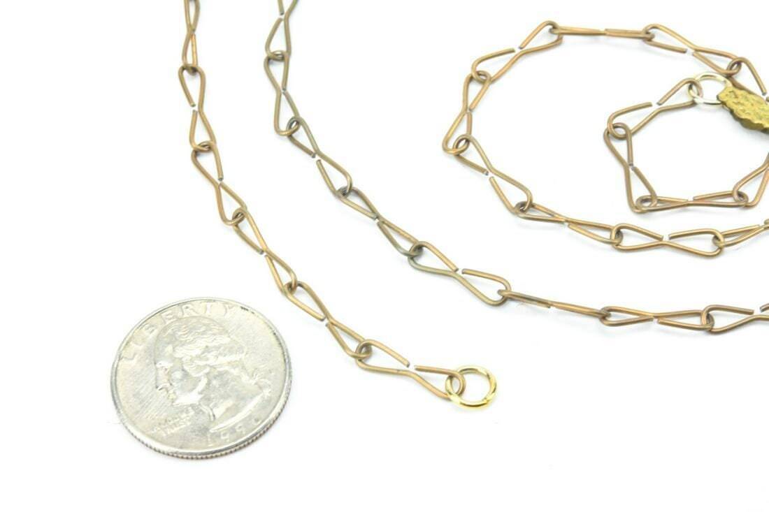 Victorian 1800's Paperclip Link Necklace Chain Measures 32" long Unique Find!