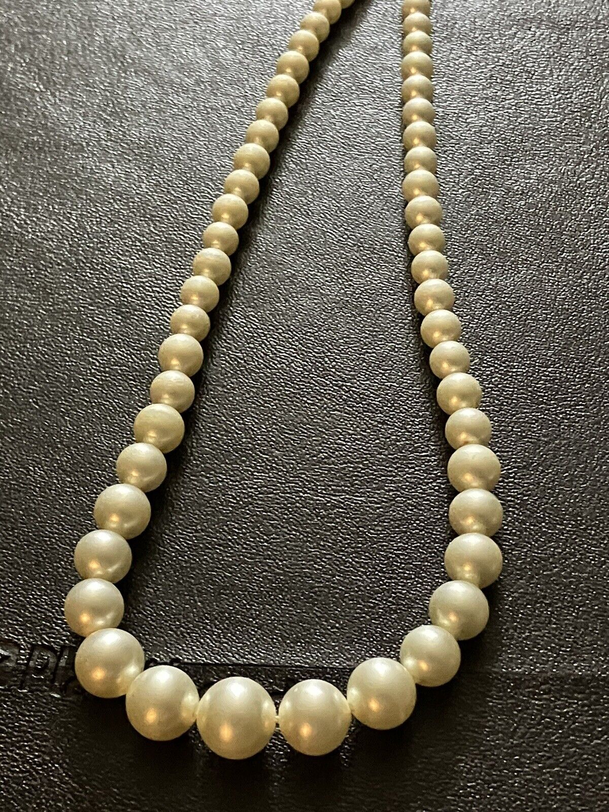 1800s Graduated Strand Of Akoya Pearls With Sterling Clasp