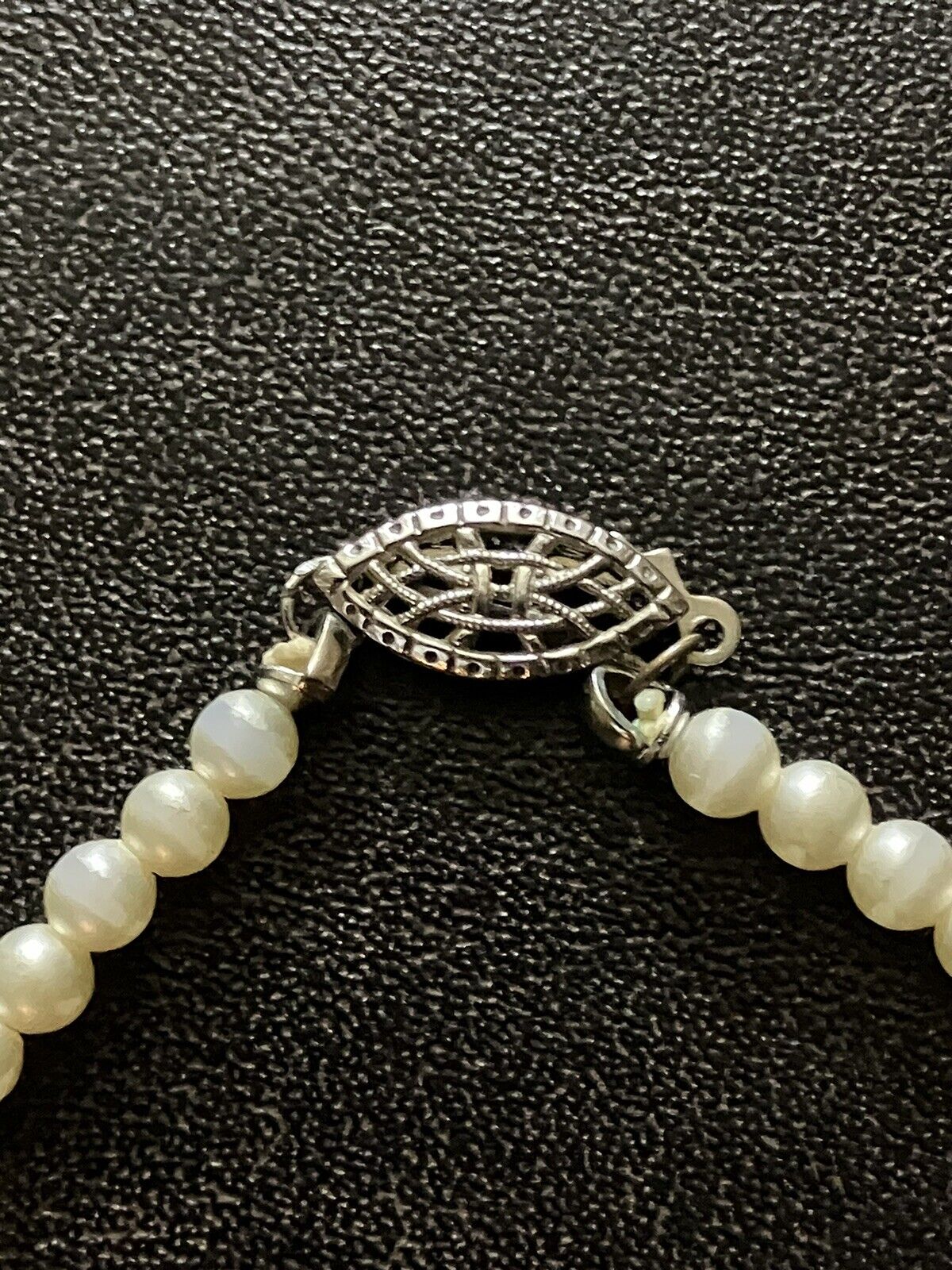 1800s Graduated Strand Of Akoya Pearls With Sterling Clasp