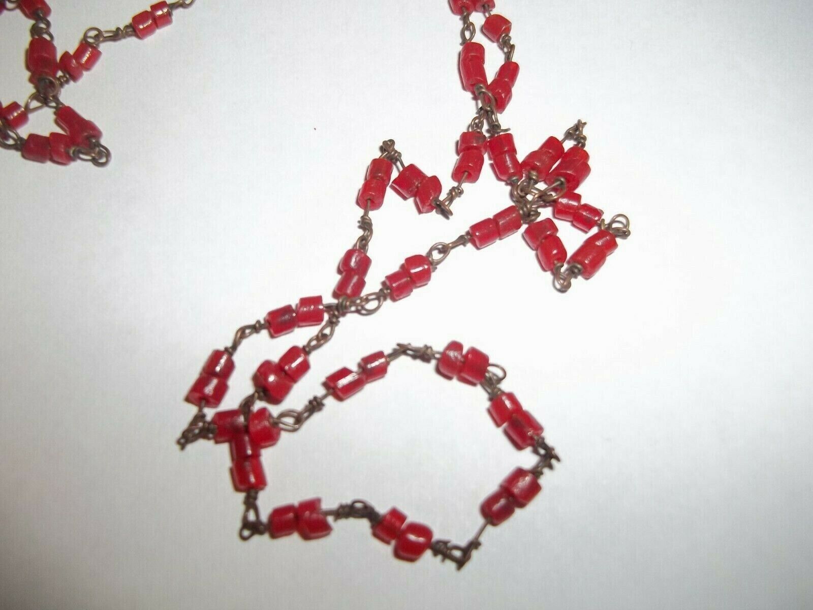 Antique 1800s beaded necklace