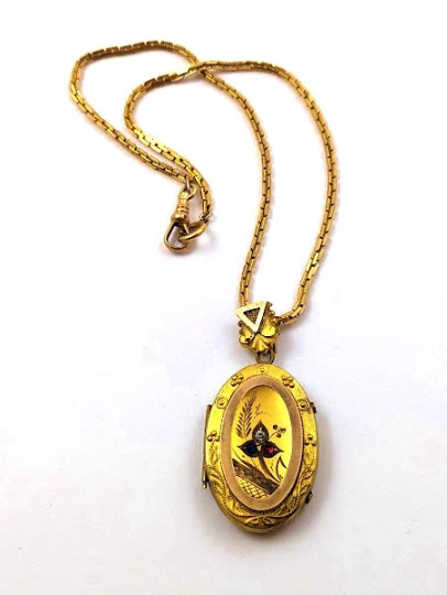Victorian Locket, 1800's, Vintage Jewelry
